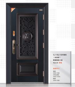 风水通风防盗门中门SJ-952花开锦族-甲级10cm